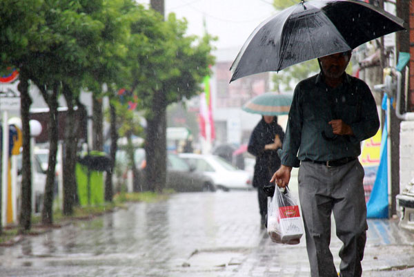 بارش شدید باران تابستانی در نوشهر