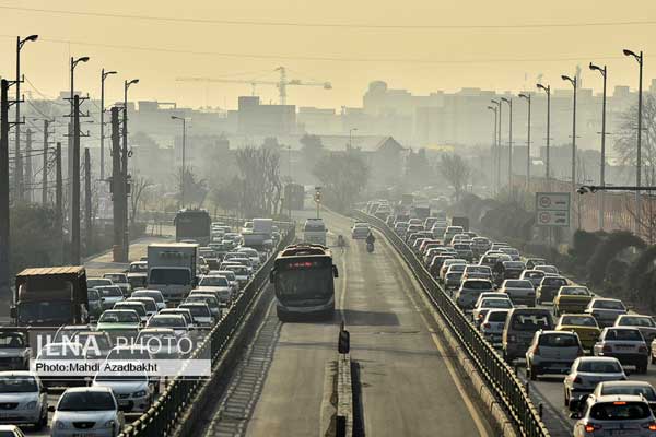 تصاویری از تشدید آلودگی هوای تهران