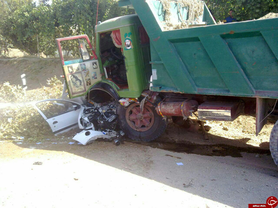 تصادف مرگبار پژو 206 و کامیون (16+)