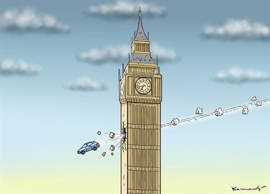 کاریکاتور: نمایی از عملیات تروریستی در لندن!