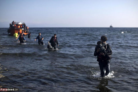 نجات مهاجران در سواحل یونان +عکس