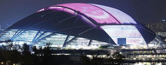 بزرگترین استادیوم جهان را با سقف LED ببینید