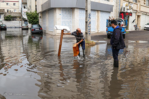 آبگرفتگی معابر عمومی در رشت