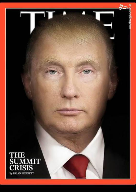 جلد خاص مجله تایم پس از دیدار ترامپ و پوتین