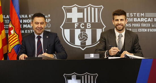 قرارداد جدید پیکه با بارسلونا امضا شد