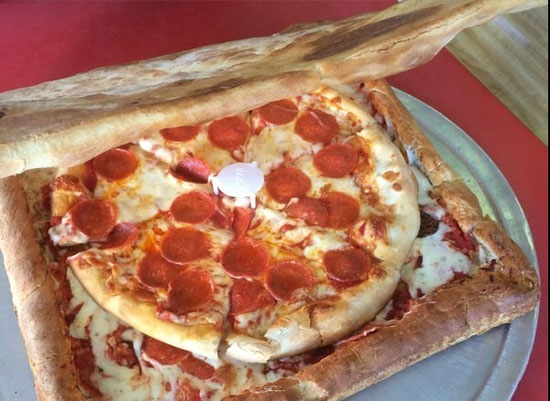 عکس: جعبه این پیتزا را هم می‌توان خورد