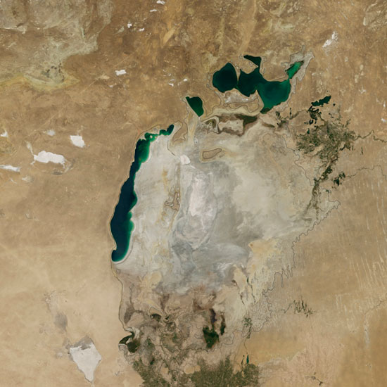 تصاویر ناسا از سرنوشت مشابه آرال و ارومیه