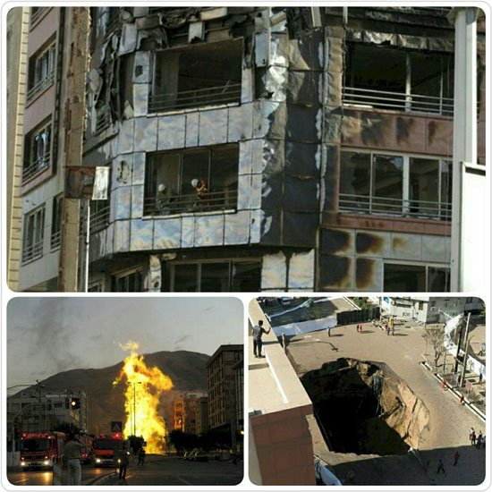 تصاویری از حادثه انفجار در منطقه شهران