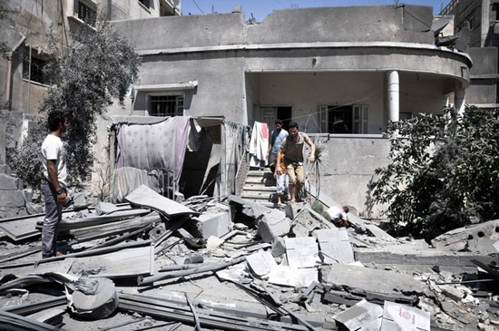تصاویری از ویرانی خانه ها در غزه