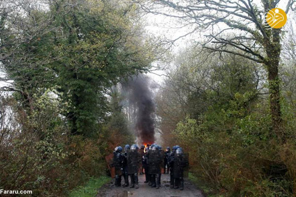 درگیری پلیس فرانسه و فعالان محیط زیست