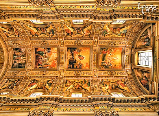تصاویری دیدنی از سقف کلیساهای رم