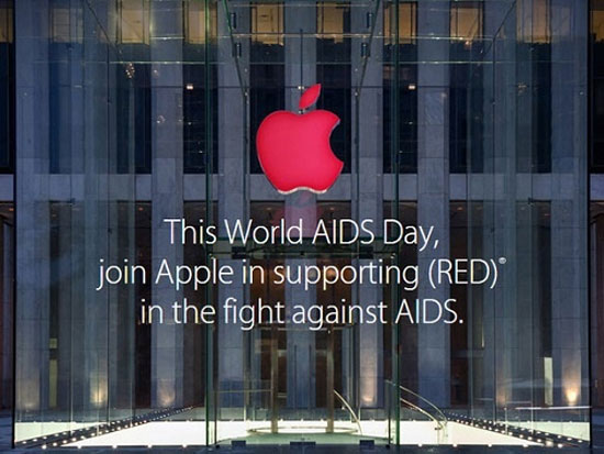 لگوی اپل در آستانه‌ روز جهانی ایدز +عکس