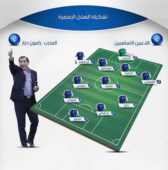 ترکیب الهلال برای بازی با استقلال اعلام شد