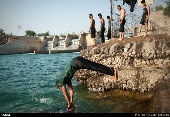 آبتنی در رودخانه‌ی دز - دزفول