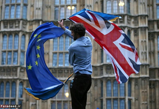 عکس: اعتراض به نتیجه همه‌ پرسی بریتانیا
