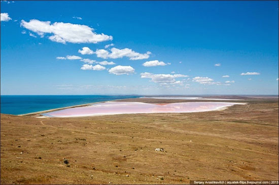 زیبایی‌های دریاچه نمک در کریمه +عکس