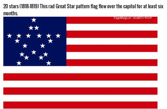 عکس: تغییرات پرچم آمریکا در 300 سال اخیر