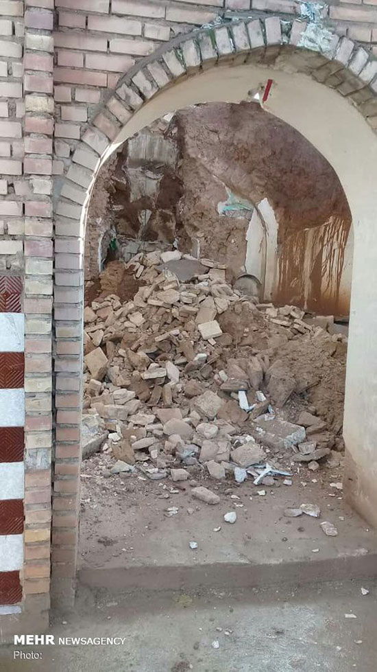 بقعه تاریخی در دزفول بر اثر بارندگی فروریخت