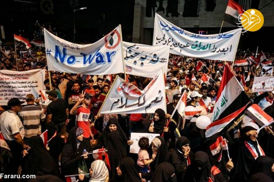 «نه به جنگ» هواداران مقتدی صدر به زبان فارسی