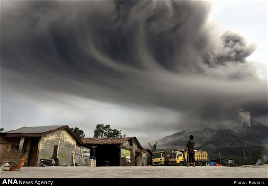 عکس: خشم آتشفشان سینابونگ در اندونزی