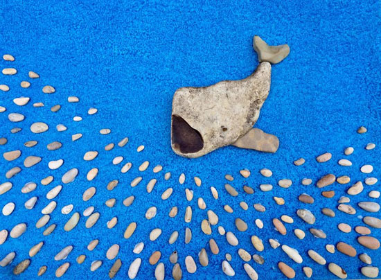 هنرسازی با سنگ های ساحلی