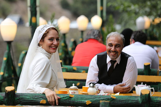 رضا عطاران و مهناز افشار در لباس عروسی
