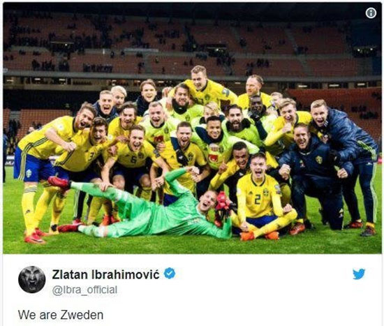 واکنش زلاتان به صعود سوئد به جام جهانی