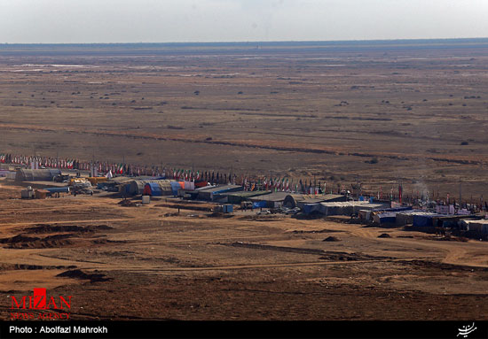 تصاویر هوایی از ازدحام در مرز مهران