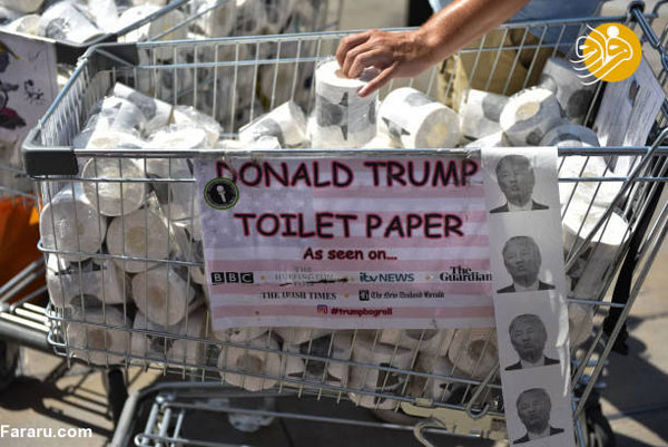 فروش دستمال توالت منقش به عکس ترامپ!