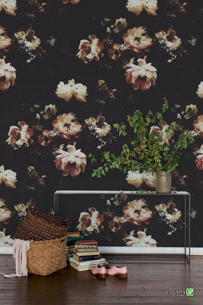 کاغذ دیواری گل دار، طرح های لطیف برای فضاهای مختلف خانه!