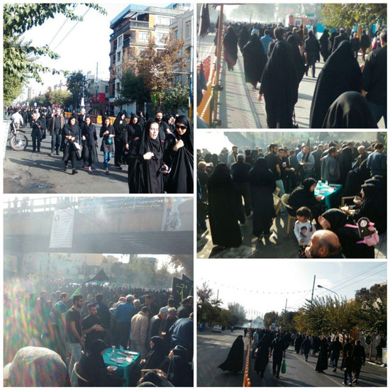 پیاده‌ روی جاماندگان از کربلای حسینی در تهران