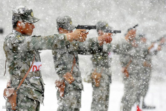 تمرینات مرگبار سربازان زمستان +عکس