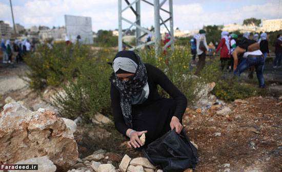 دختران فلسطینی در خط مقدم +عکس