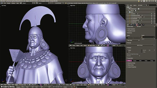 بازسازی 3D چهره یکی از خدایان پرو