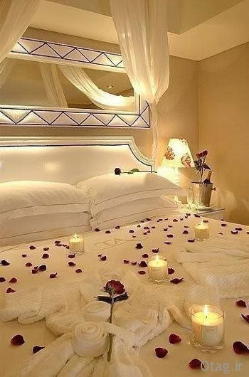 چیدمان عاشقانه و رمانتیک اتاق خواب عروس