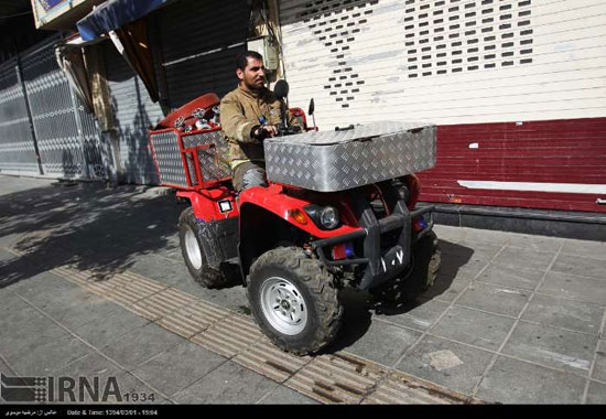 تصاویری از آتش سوزی در بازار تهران