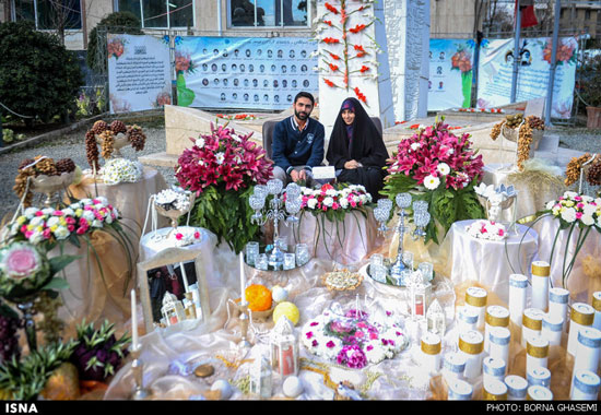 تصاویر بدرقه زوج‌های دانشجو به مشهد