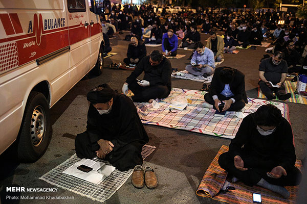 احیای شب قدر در تهران با رعایت اصول بهداشتی