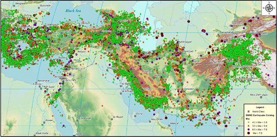 نقشه جهانی پهنه‌بندی خطر زلزله تهیه شد
