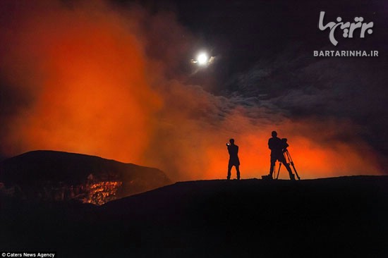 تصاویر شگفت انگیز از سفر به قلب آتشفشان