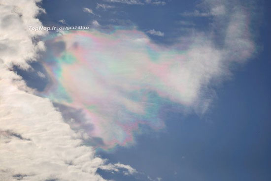 ابر های رنگین کمانی بسیار زیبا و جالب