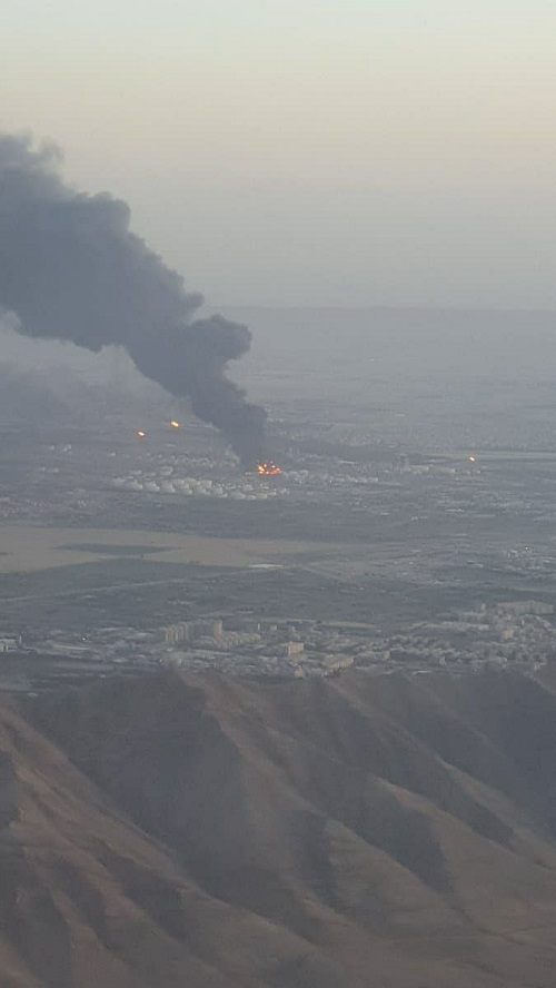 آتش‌سوزی عظیم در پالایشگاه جنوب تهران