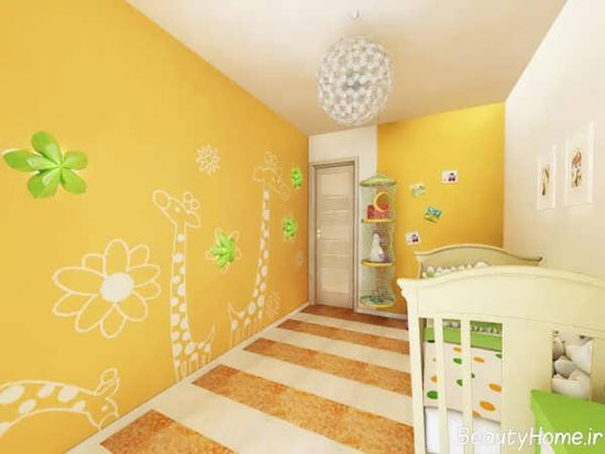 از این طرح ها در کاغذ دیواری اتاق کودکتان استفاده کنید
