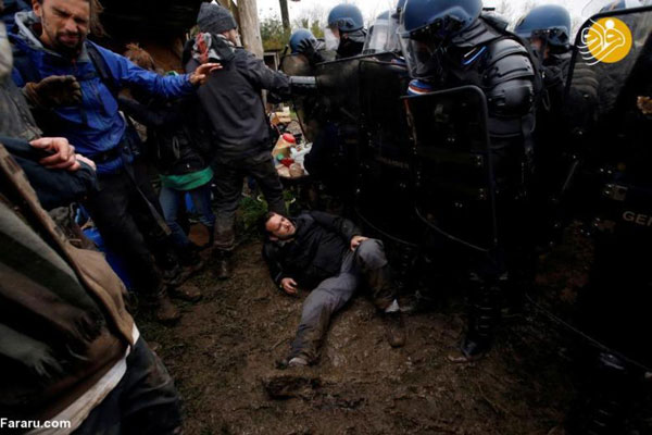 درگیری پلیس فرانسه و فعالان محیط زیست