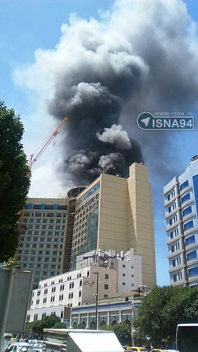 آتش سوزی یکی از هتل های مشهد
