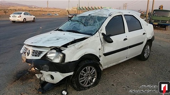 واژگونی خونین خودروی سواری در جاده خاوران