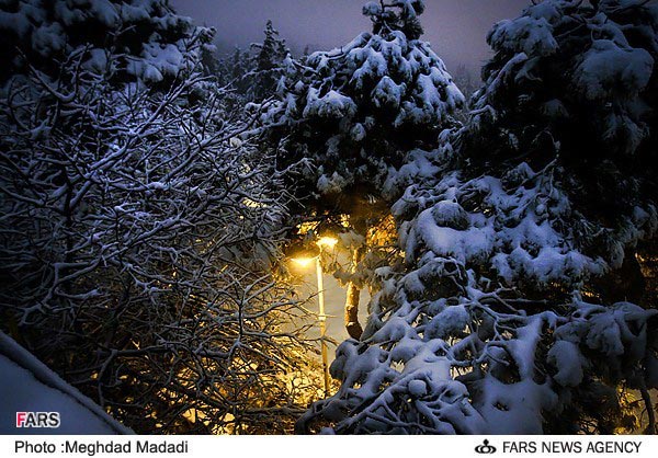 گزارش تصویری از شب سرد زمستانی تهران