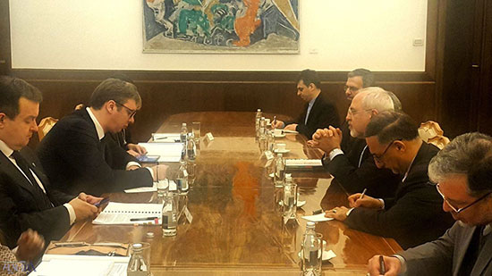 ظریف با رییس‌جمهور صربستان دیدار کرد