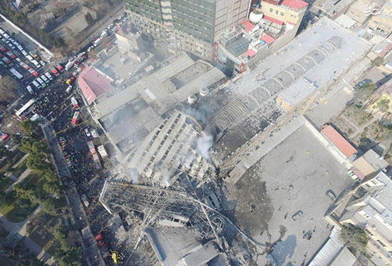 تصویر هوایی دیده نشده از حادثه «پلاسکو»