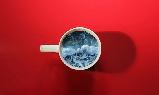 عکس: موج‌ها و کهکشان‌ها در فنجان چای